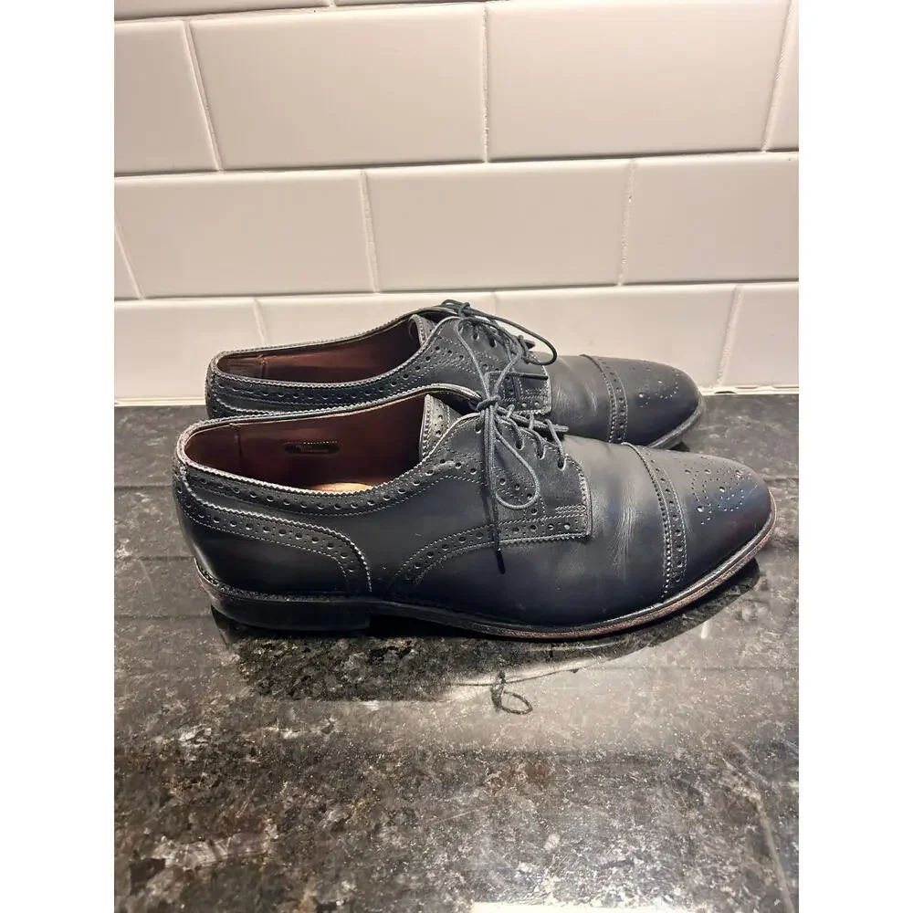 Allen Edmonds Men's Leather Sanford Cap Toe Oxford Dress Shoes Black Size‎ 8.5